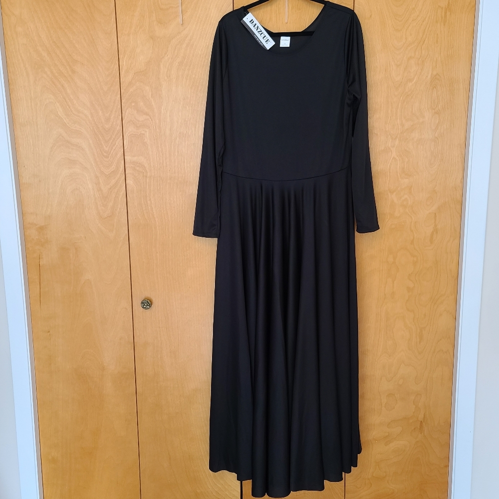 Black Long Sleeve Maxi Dress by Emory Park